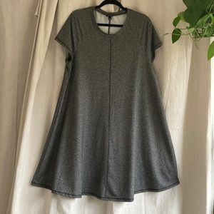 Charcoal Grey Torrid French Terry Fluted Dress Size 1